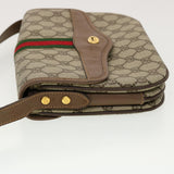 Gucci GG Canvas Web Sherry Line Shoulder Bag Beige Red 001.113.6862 ar9275