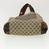 Gucci GG Canvas Web Sherry Line Tote Bag Beige Red Green ar9393
