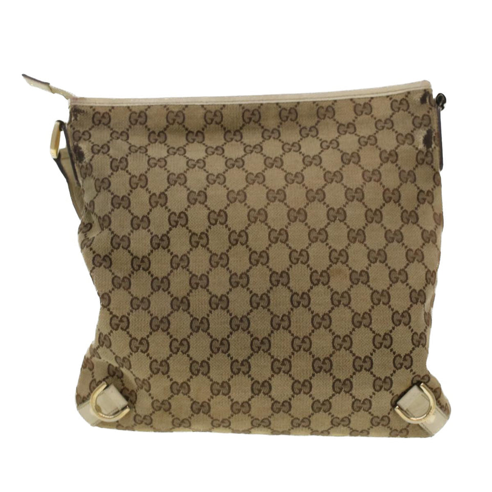 Gucci GG Canvas Shoulder Bag Beige 131326 ar9404