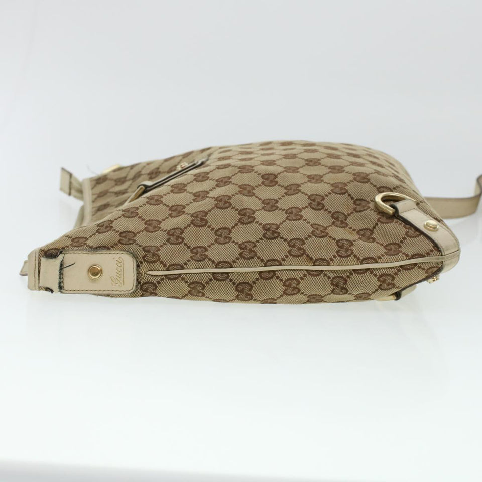 Gucci GG Canvas Shoulder Bag Beige 131326 ar9404