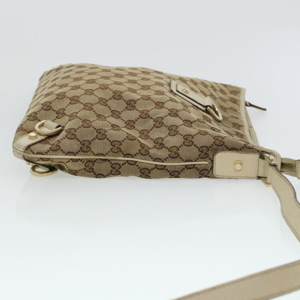 Gucci GG Canvas Shoulder Bag Beige 131326 ar9404