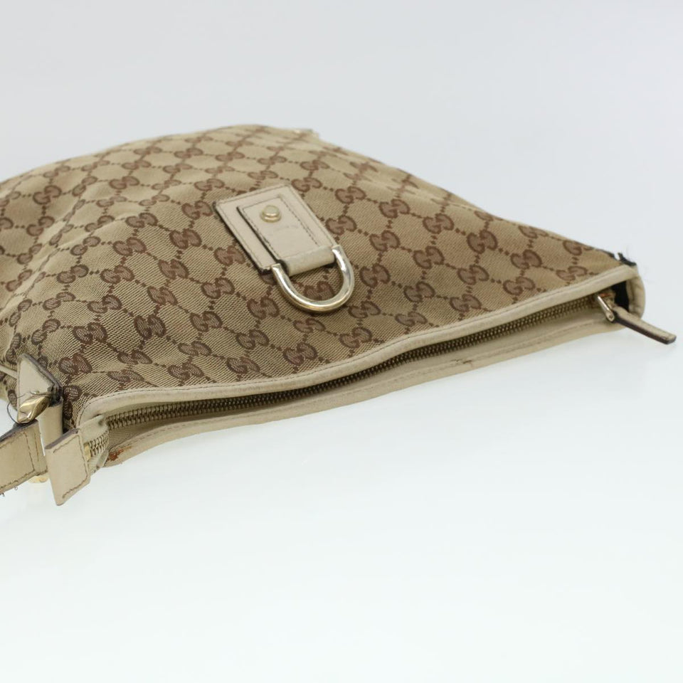 Gucci GG Canvas Shoulder Bag Beige 131326 ar9404