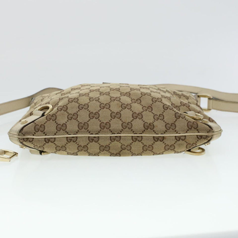 Gucci GG Canvas Shoulder Bag Beige 131326 ar9404