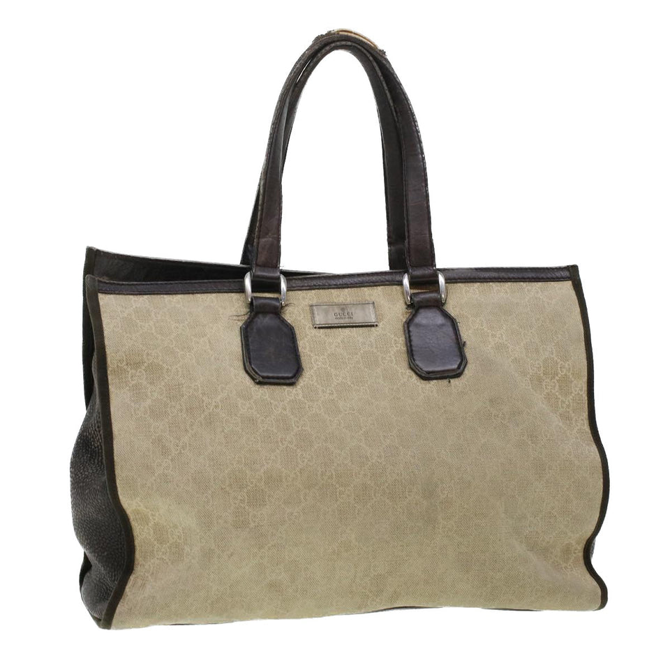 Gucci GG Canvas Tote Bag Beige 281400 ar9407