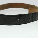 Gucci GG Canvas Interlocking Belt Leather Canvas 43.3"" Black ar9475