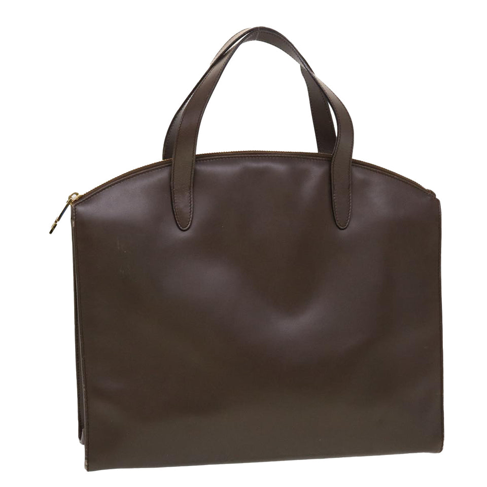 Gucci Hand Bag Leather Brown ar9546B