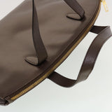Gucci Hand Bag Leather Brown ar9546B