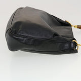 Gucci Bamboo Hand Bag Leather Black ar9548B