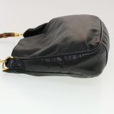 Gucci Bamboo Hand Bag Leather Black ar9548B