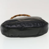 Gucci Bamboo Hand Bag Leather Black ar9548B