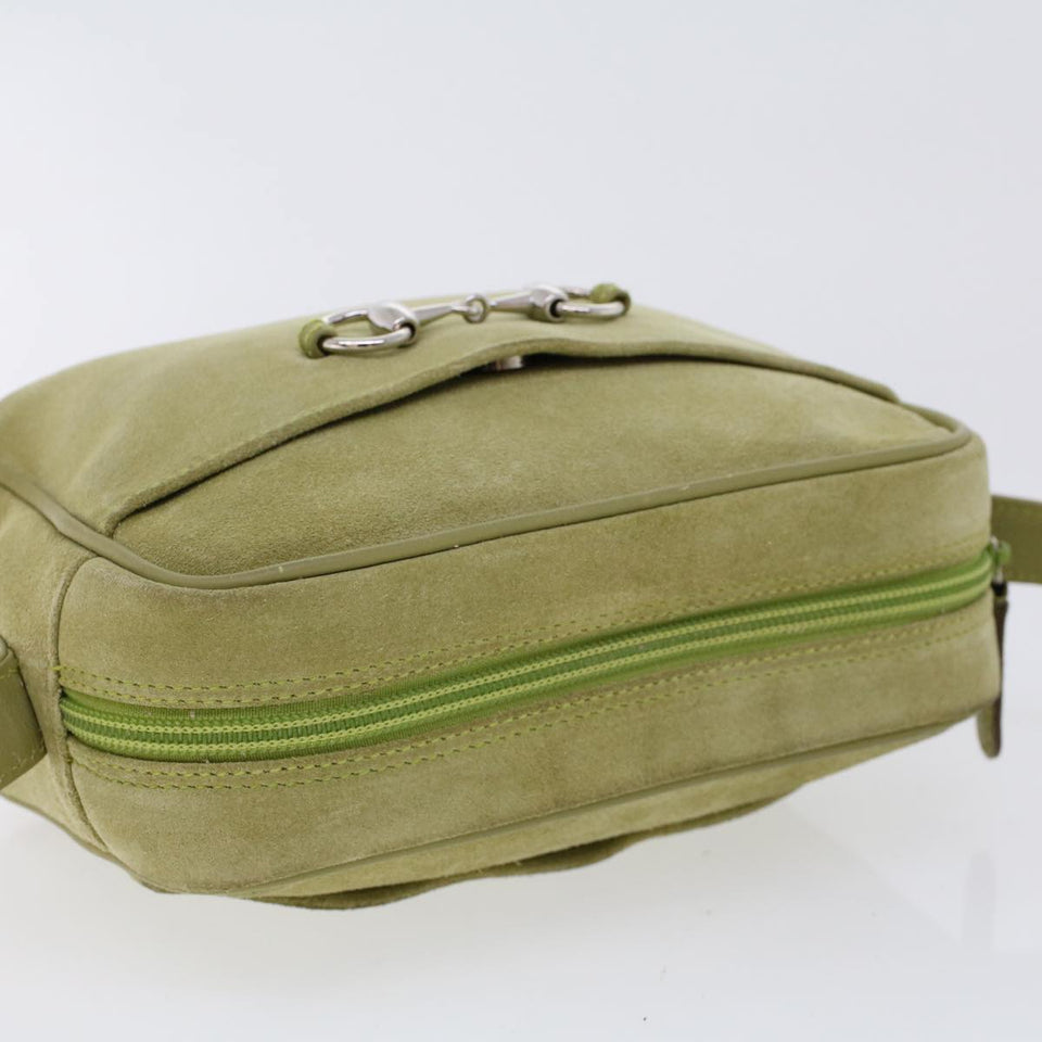 Gucci Shoulder Bag Suede Green 007•3444•0221 ar9684B