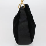 Gucci Bamboo Shoulder Bag Suede 2way Black 001•1014•1638 ar9690B