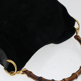 Gucci Bamboo Shoulder Bag Suede 2way Black 001•1014•1638 ar9690B