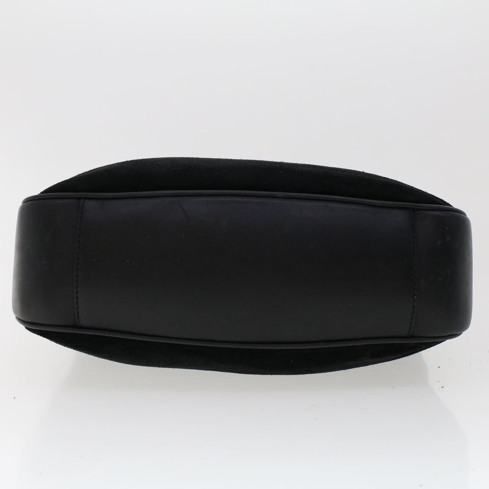 Gucci Bamboo Shoulder Bag Suede 2way Black 001•1014•1638 ar9690B