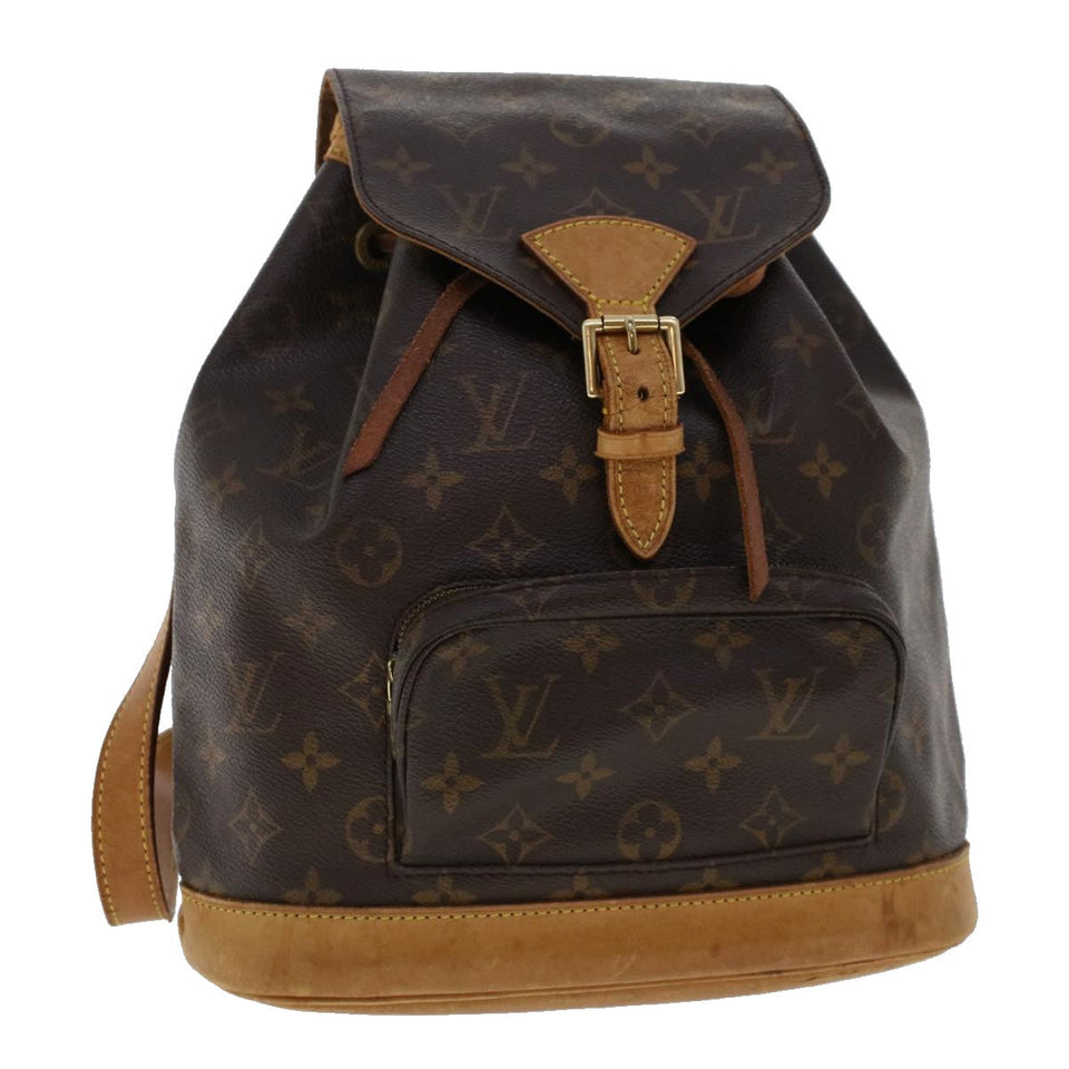 Louis Vuitton Monogram Montsouris MM Backpack LV Auth ar9905B