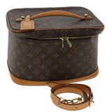 Louis Vuitton Monogram Nice Hand Bag 2way LV Auth ar9910B