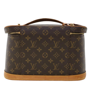 Louis Vuitton Monogram Nice Hand Bag 2way LV Auth ar9910B