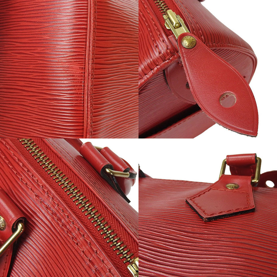 Louis Vuitton Handbag Speedy 25 Castilian Red Epi Leather