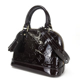 Louis Vuitton Alma BB Vernis 2Way Shoulder Bag Gold Metal Fittings