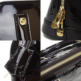 Louis Vuitton Alma BB Vernis 2Way Shoulder Bag Gold Metal Fittings