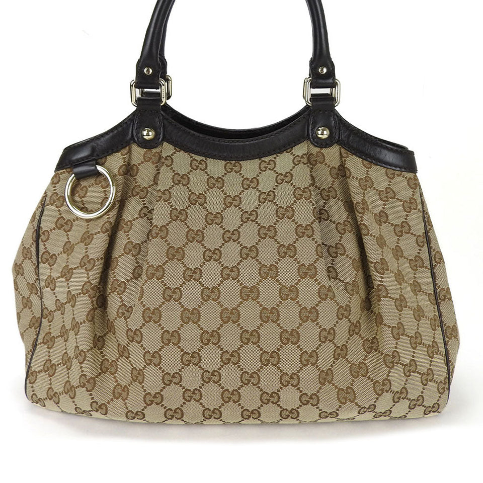 Gucci Tote Bag 211944 GG canvas beige Sukey