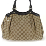 Gucci Tote Bag 211944 GG canvas beige Sukey