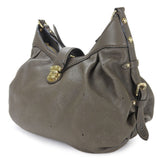 Louis Vuitton Shoulder Bag Monogram Mahina XS Gray Leather