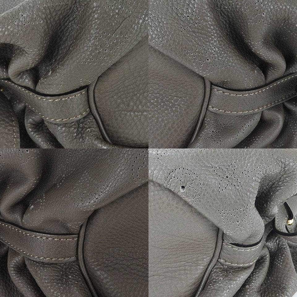 Louis Vuitton Shoulder Bag Monogram Mahina XS Gray Leather