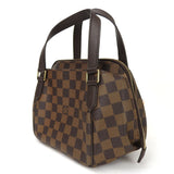 Louis Vuitton Hand Bag Belem PM Damier Ebene Gold Metal