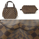 Louis Vuitton Hand Bag Belem PM Damier Ebene Gold Metal