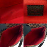 Louis Vuitton Hand Bag Belem PM Damier Ebene Gold Metal