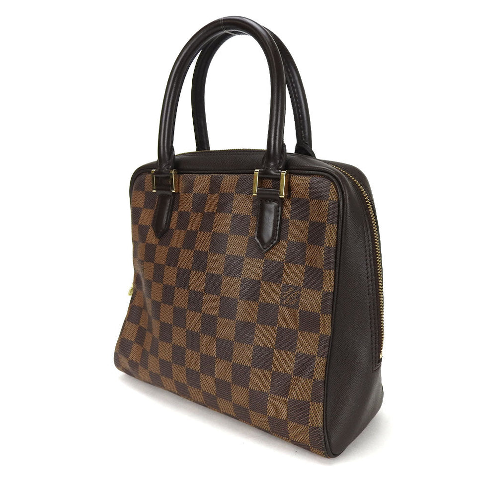 Louis Vuitton Handbag Damier Brera Ebene Gold Metal Fittings Leather