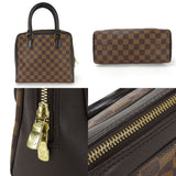 Louis Vuitton Handbag Damier Brera Ebene Gold Metal Fittings Leather