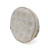 Chanel Jacquard Nylon Pouch Beige