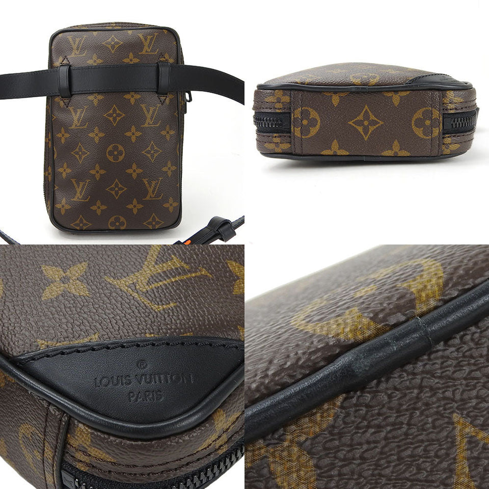 Louis Vuitton Body Shoulder Bag Utility Monogram Leather Black