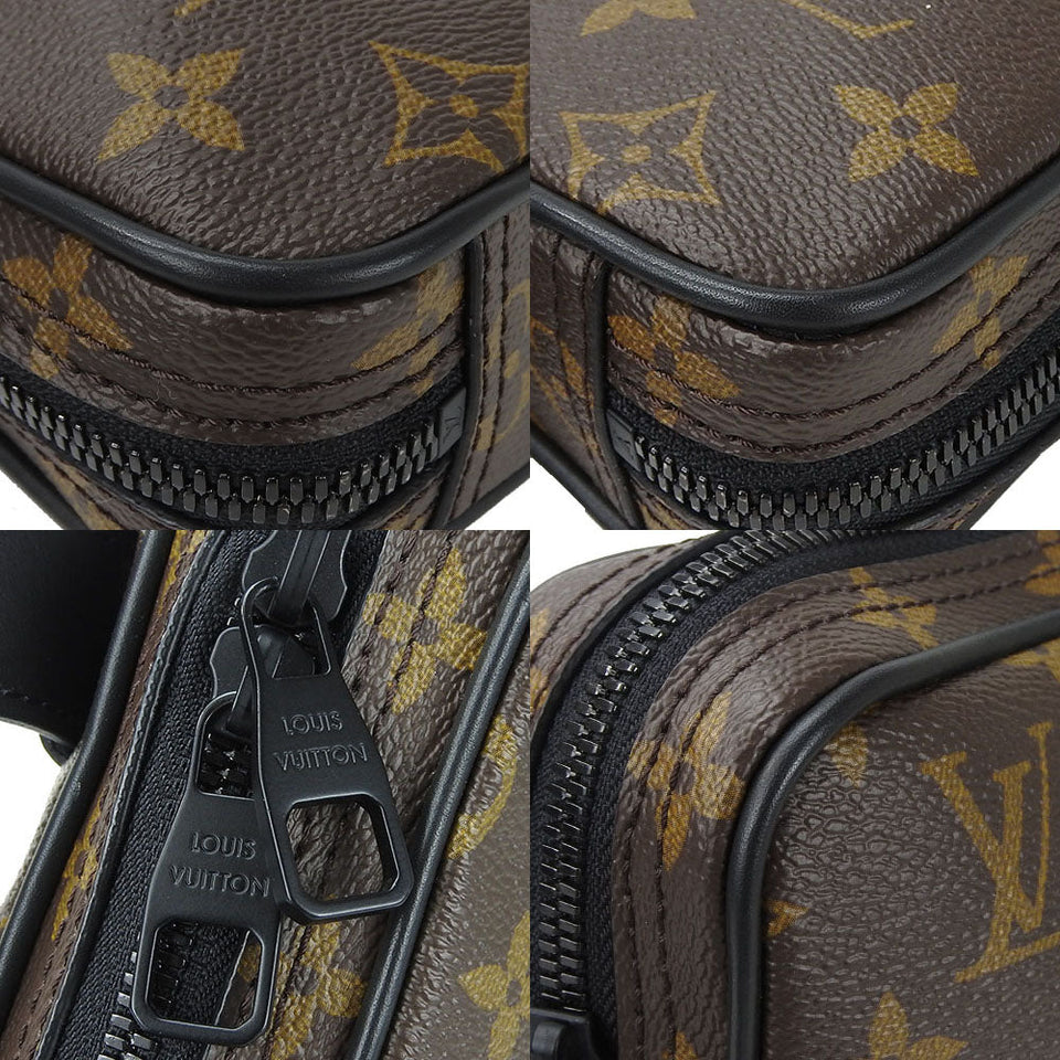 Louis Vuitton Body Shoulder Bag Utility Monogram Leather Black