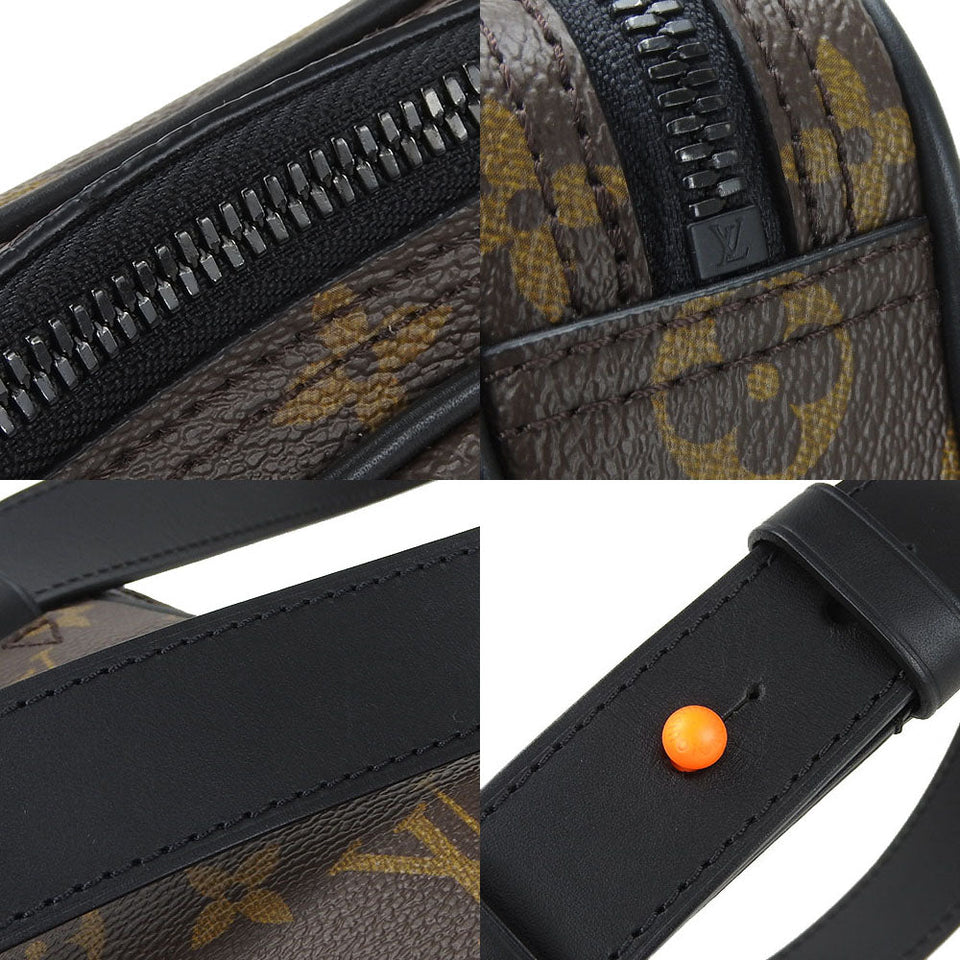 Louis Vuitton Body Shoulder Bag Utility Monogram Leather Black