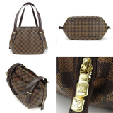 Louis Vuitton Shoulder Bag Belem MM Damier Ebene Gold Metal