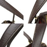 Louis Vuitton Shoulder Bag Belem MM Damier Ebene Gold Metal