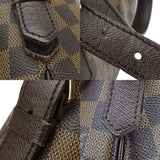 Louis Vuitton Shoulder Bag Belem MM Damier Ebene Gold Metal
