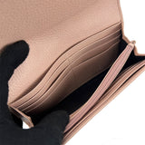 Gucci Long Wallet Purse 456116 leather pink Double G GG Marmont Women