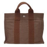 Hermes Handbag canvas Brown Her Line Tote PM unisex(Unisex)