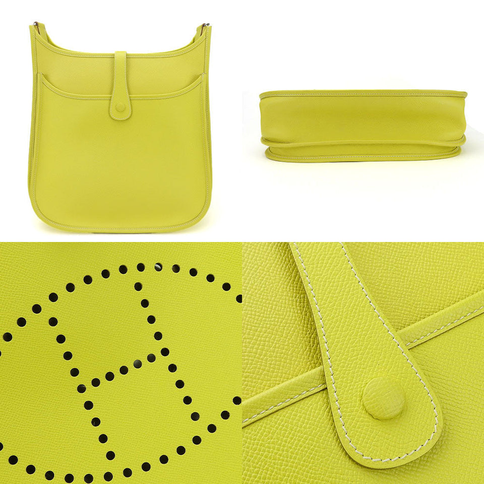 Hermes Shoulder Bag Epsom yellow Evelyn 3GM Women