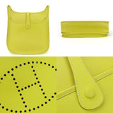 Hermes Shoulder Bag Epsom yellow Evelyn 3GM Women