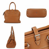 Hermes Handbag Taurillon Clemence Brown Atlas 35 Women