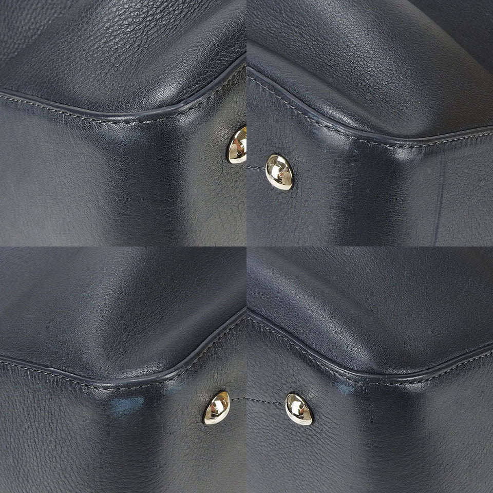 Louis Vuitton 2Way Boston Bag Neo Greenwich Blue Marine Leather