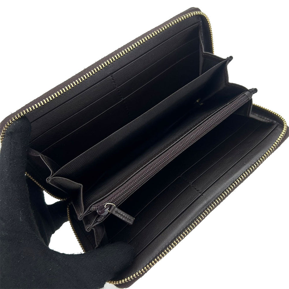 Gucci Long Wallet Purse 307980 leather Brown mens(Unisex)