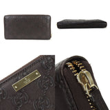 Gucci Long Wallet Purse 307980 leather Brown mens(Unisex)