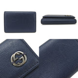 Gucci Key case Key holder  256337 leather Navy Interlocking Women(Unisex)
