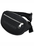 Luxury Burberry Logo Small Nylon Cannon Belt Bag Black